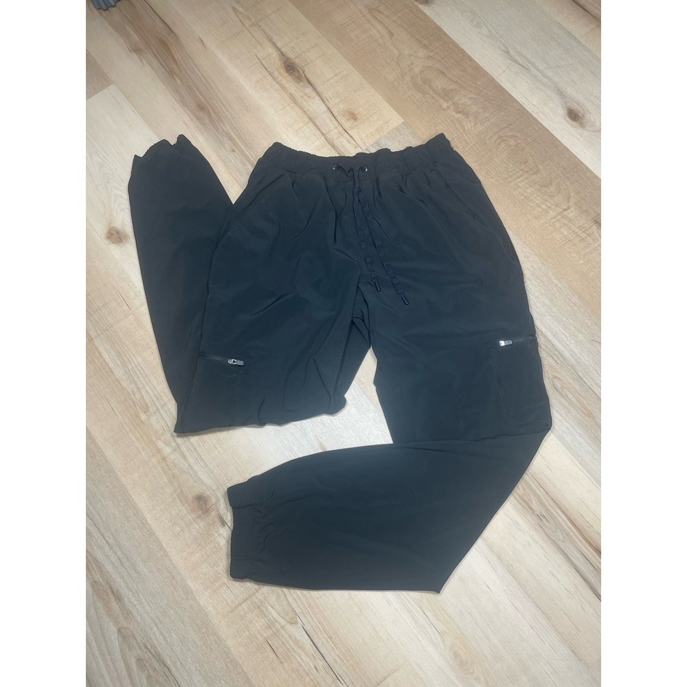 Eddie Bauer Pants Womens 4 Black Fleece Lined Jogger Hiking Travel Stretch